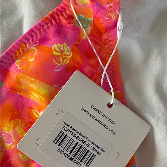 Kulani Kinis halter bralette bikini tip sunrise kiss size small - Picture 2 of 2